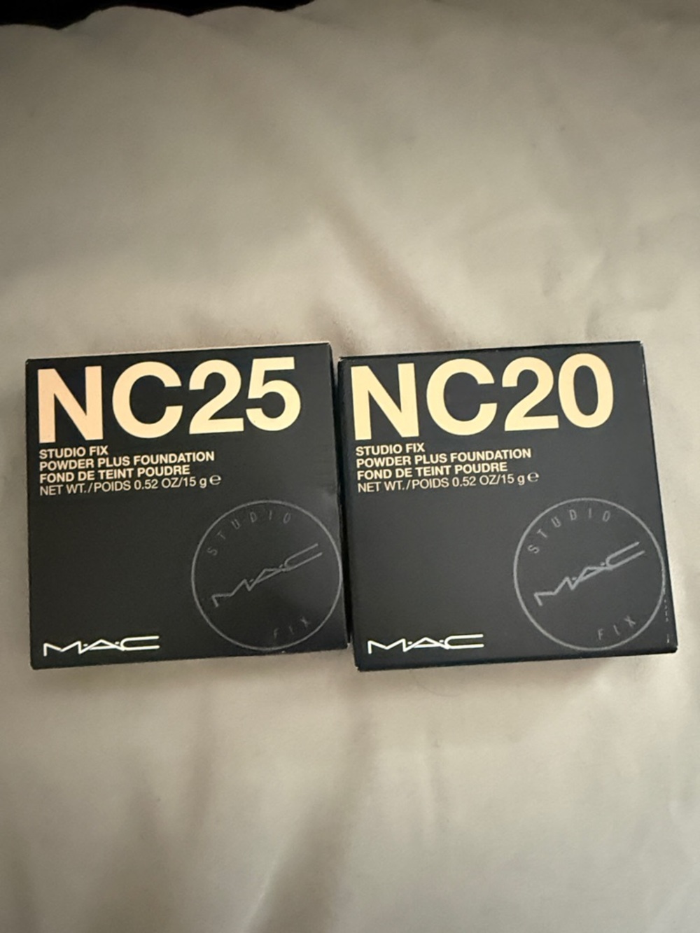 MAC Cosmetics Studio Fix Powder Plus Foundation NC25 & NC20 Duo